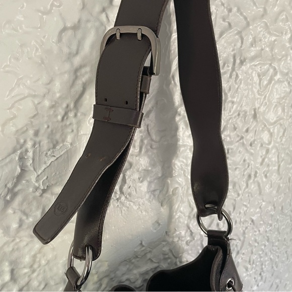 Tod’s Genuine Leather & Animal Hair Drawstring Shoulder Bag Brown - Picture 5 of 16